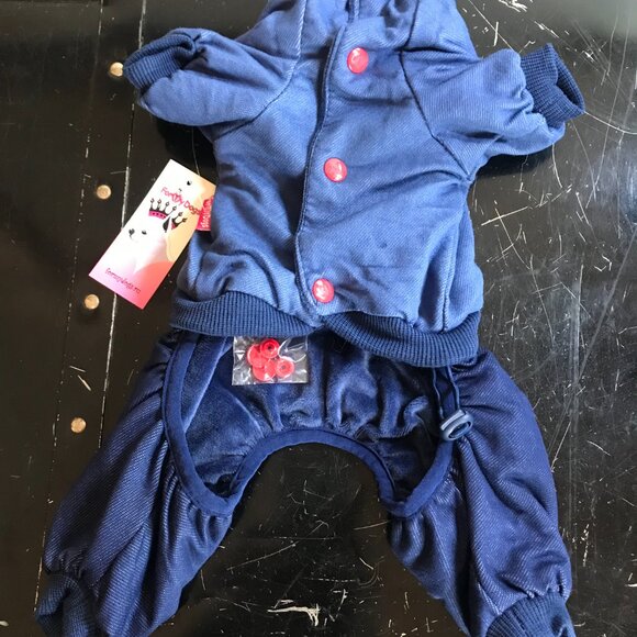 Small Dog Pet Clothing Outfit Jumpsuit Reversible 2 -in-1 NWT - Picture 7 of 9